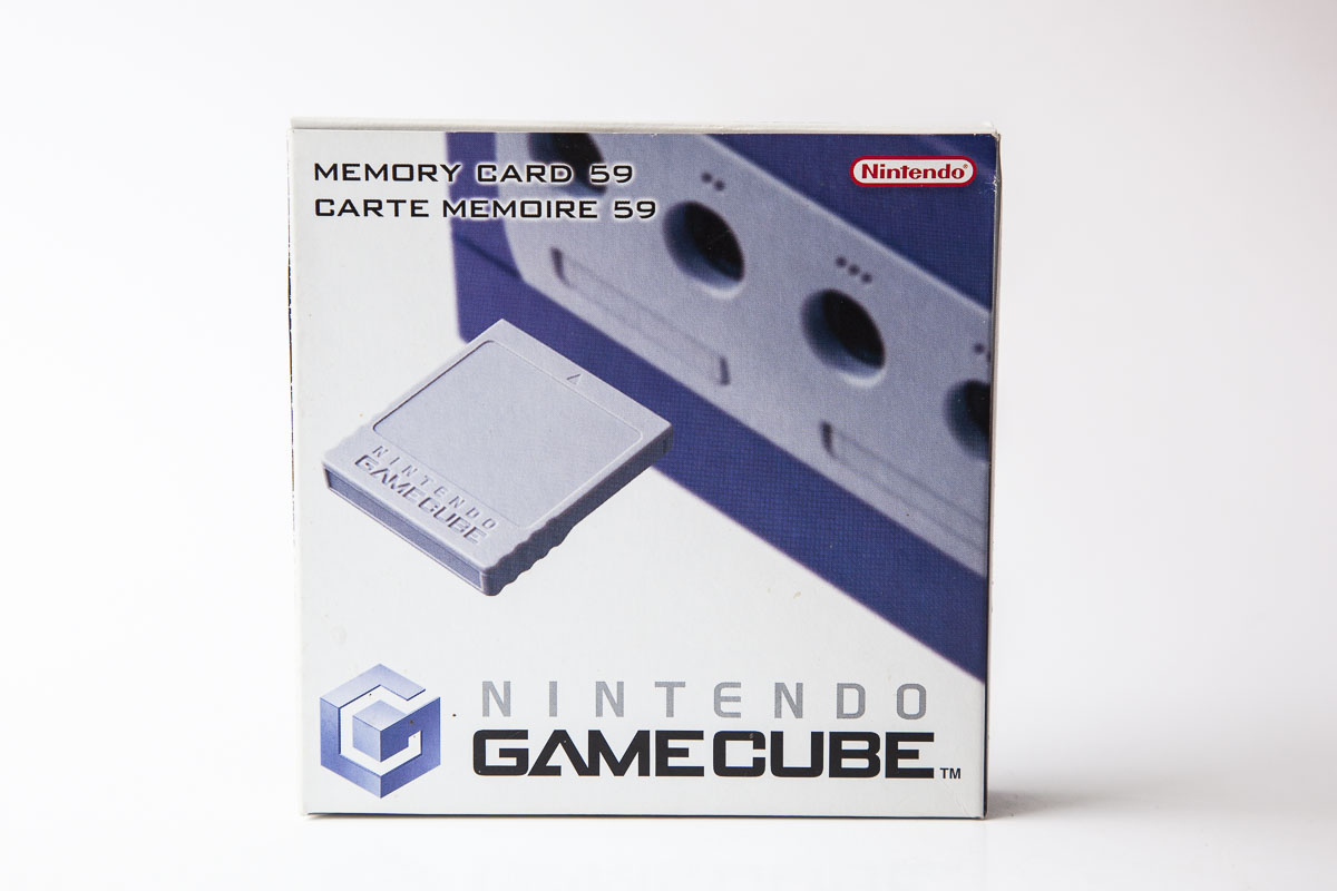 Gamecube Memory Card i original emballage Nintendopusheren