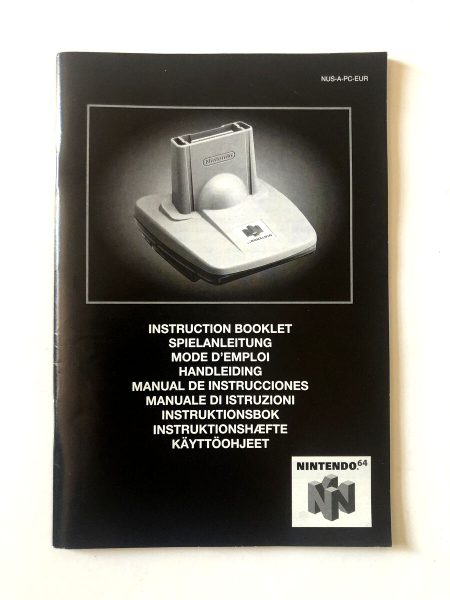 Nintendo 64 Transfer Pack Instructions Booklet (N64 Manual) #160 ...